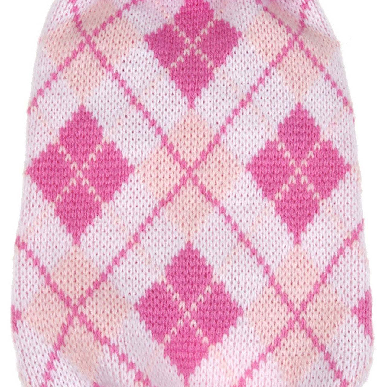 Argyle Style Ribbed Fashion Pet Sweater