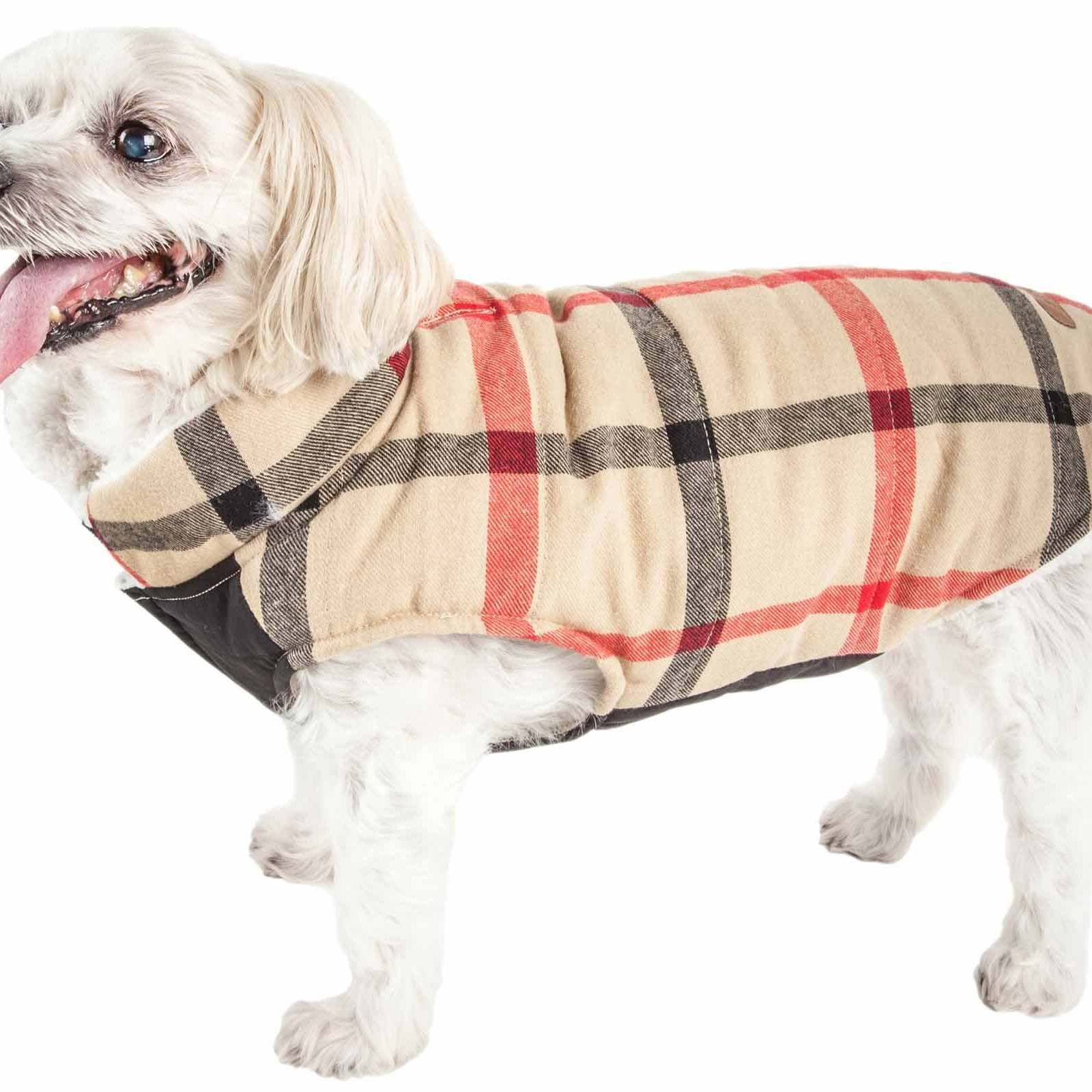 Classical Plaided Insulated Pet Jacket