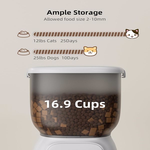 Automatic Cat Feeder - WiFi Cat Food Dispenser