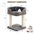 Multi Level Cat Climbing Tree with Scratching Plush Perch