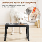 Pets Adjustable Stainless Steel Elevated Bowl