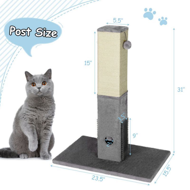 31 Inch Tall Pets Scratching Post Claw with Sisal Rope