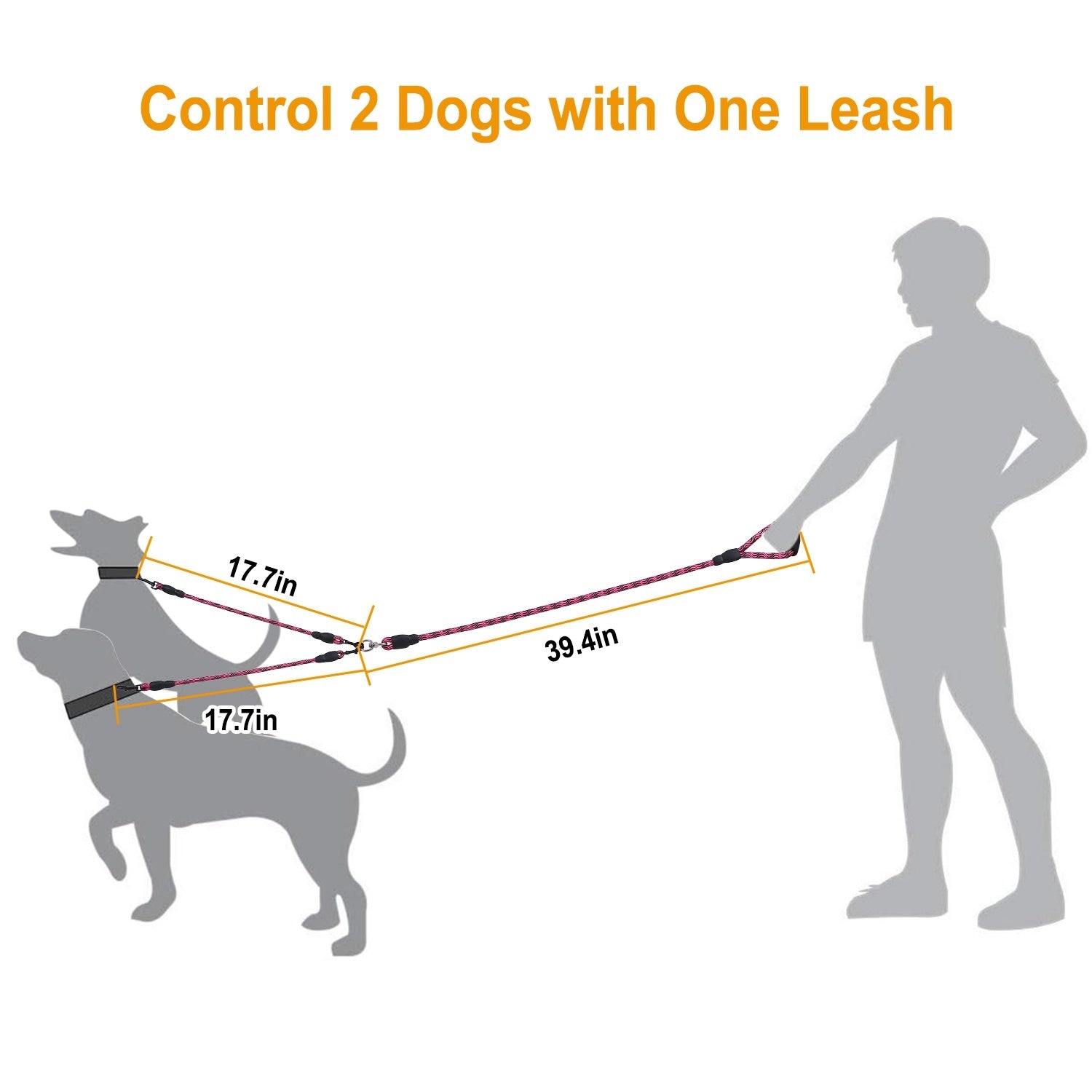 Reflective Dogs Walking Leash Swivel Coupler Padded