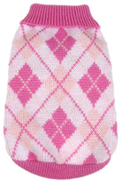 Argyle Style Ribbed Fashion Pet Sweater