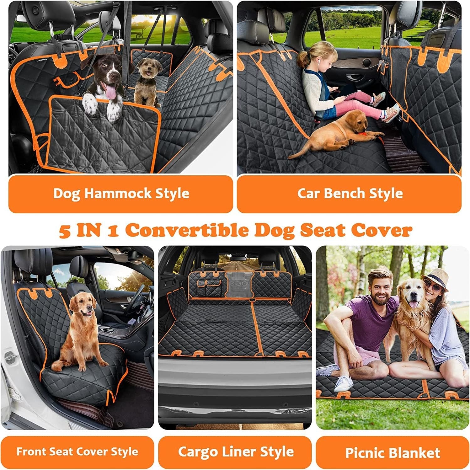 5 In 1 Adjustable Dog Seat Cover