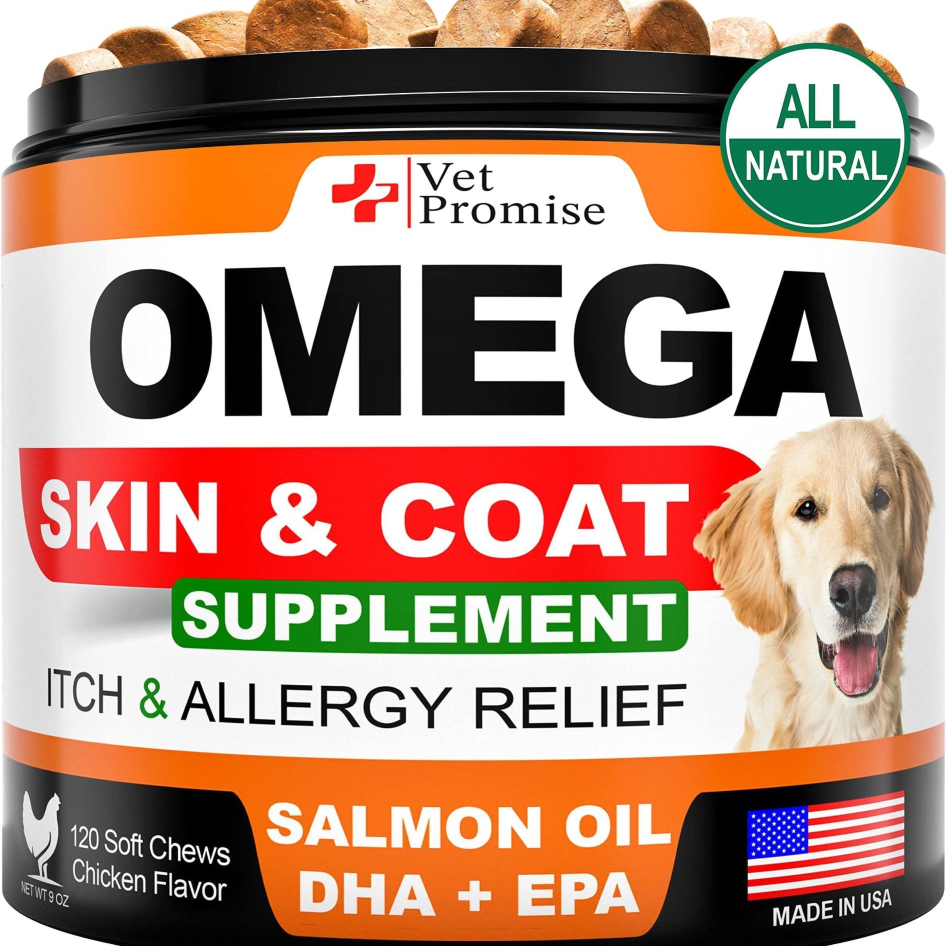 Omega 3 Skin and Coat Supplement Fish Chews Oil for Pets