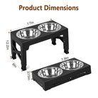 Pets Adjustable Stainless Steel Elevated Bowl