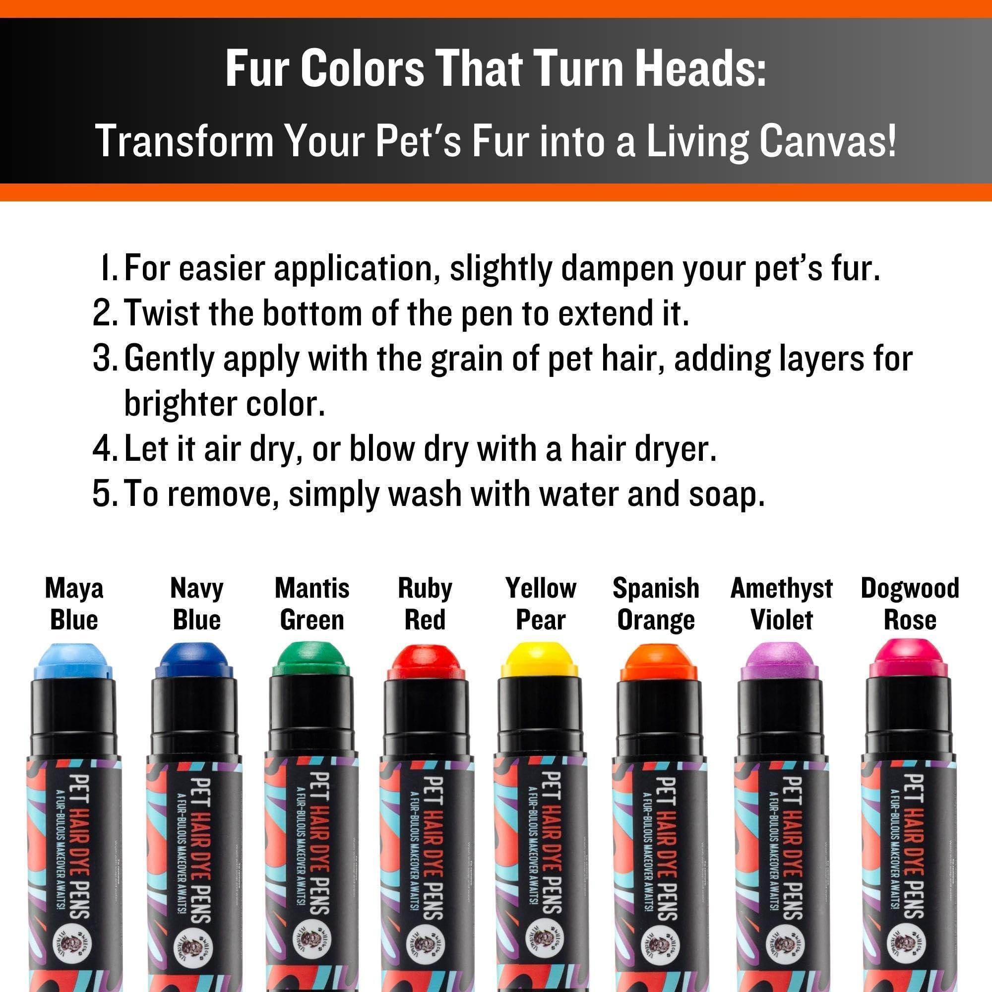 Pets Hair Dye 8 Colors Non Toxic