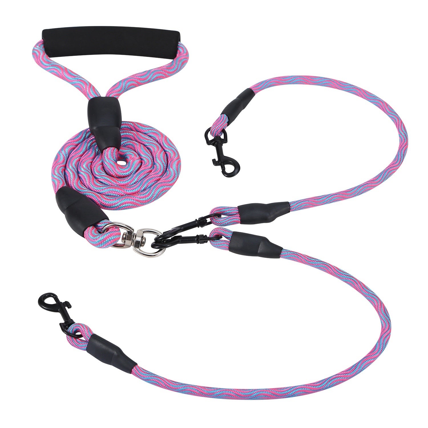 Reflective Dogs Walking Leash Swivel Coupler Padded