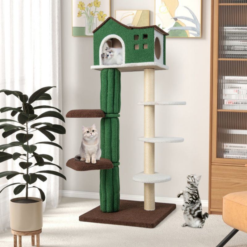 Multi-level Pets Tree with Condo and Anti-tipping Device