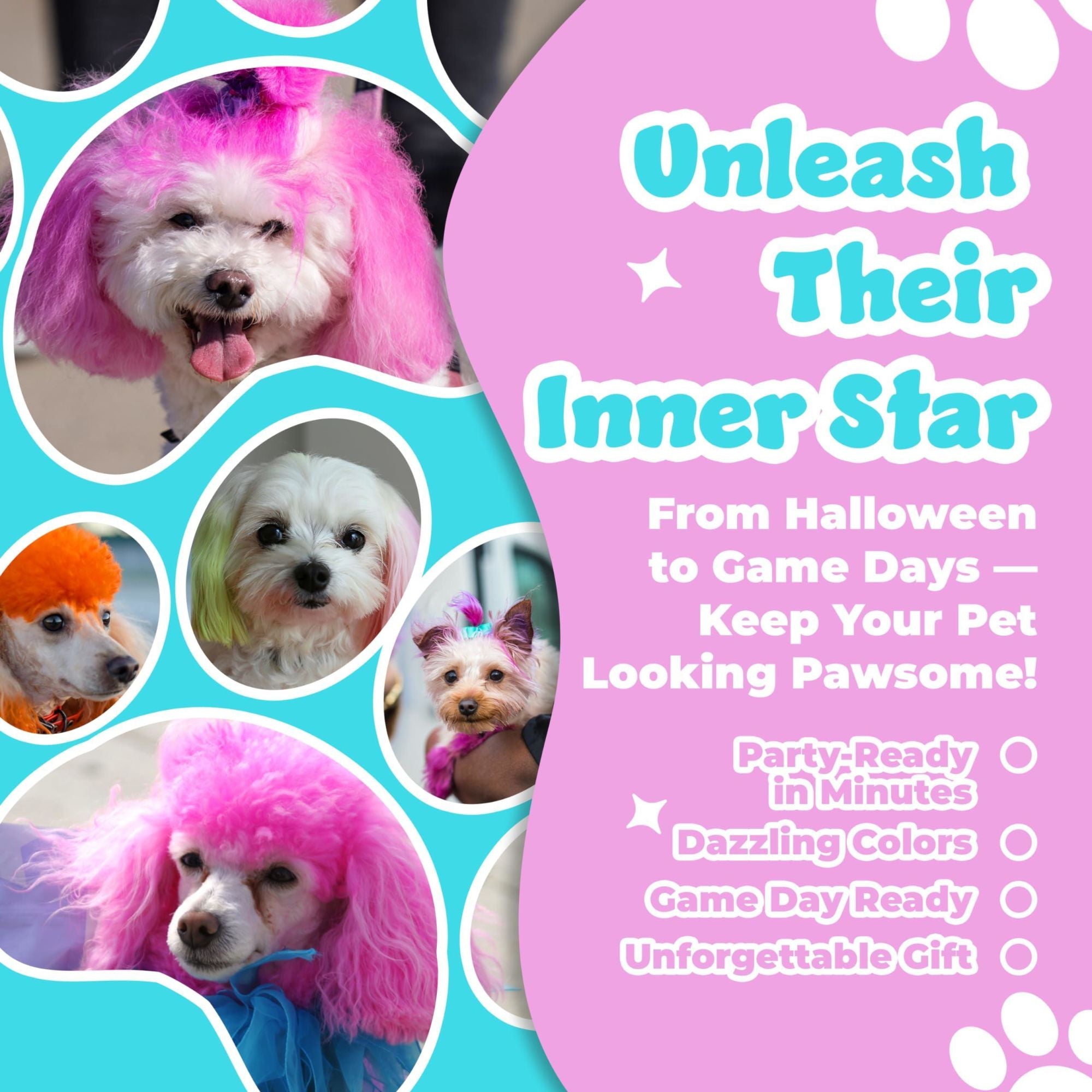 Pets Hair Dye 8 Colors Non Toxic