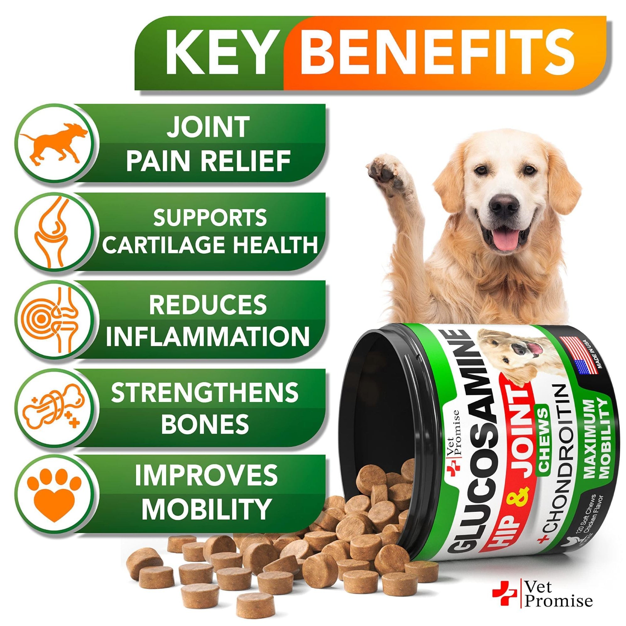 Glucosamine Hip and Joint Supplement Chondroitin for Dogs