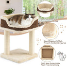 Multi Level Cat Climbing Tree with Scratching Plush Perch