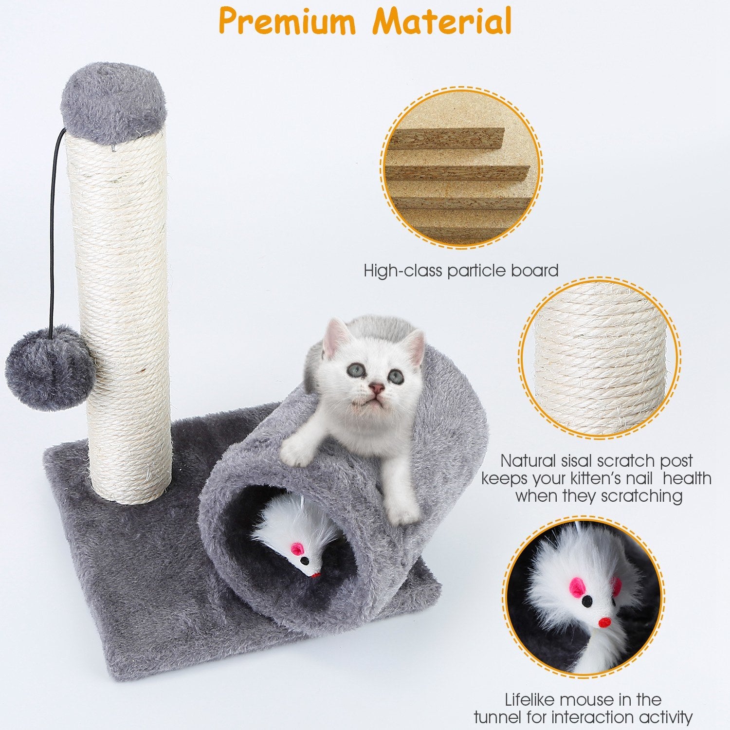 Cat Scratching Post Cat Kitten Sisal Scratch Post Toy