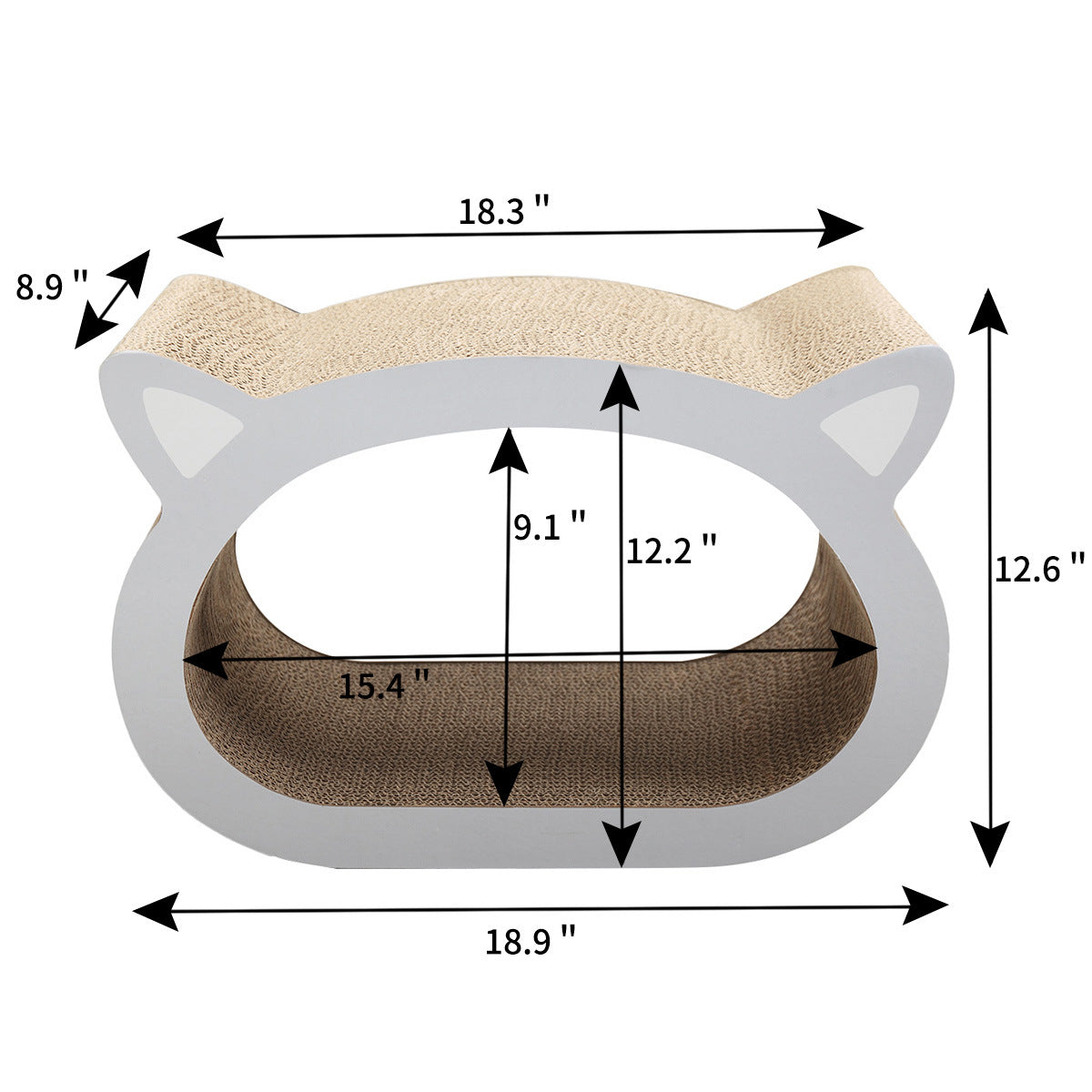 Purrfect Cat Head Corrugated Cardboard Scratcher