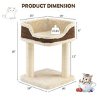 Multi Level Cat Climbing Tree with Scratching Plush Perch